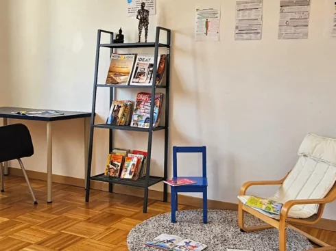 Salle d'attente du Centre Cohésion